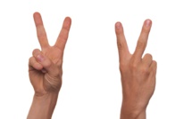 Researchers can pin point terrorists from their V signs
